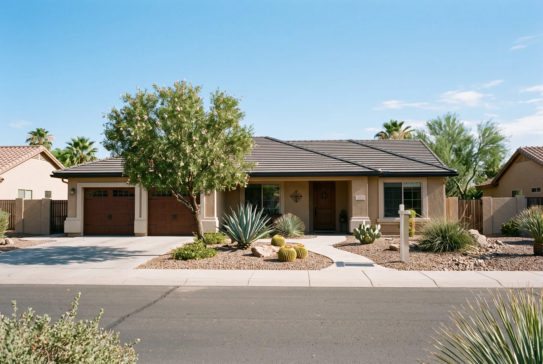 After: the home with a new tile roof