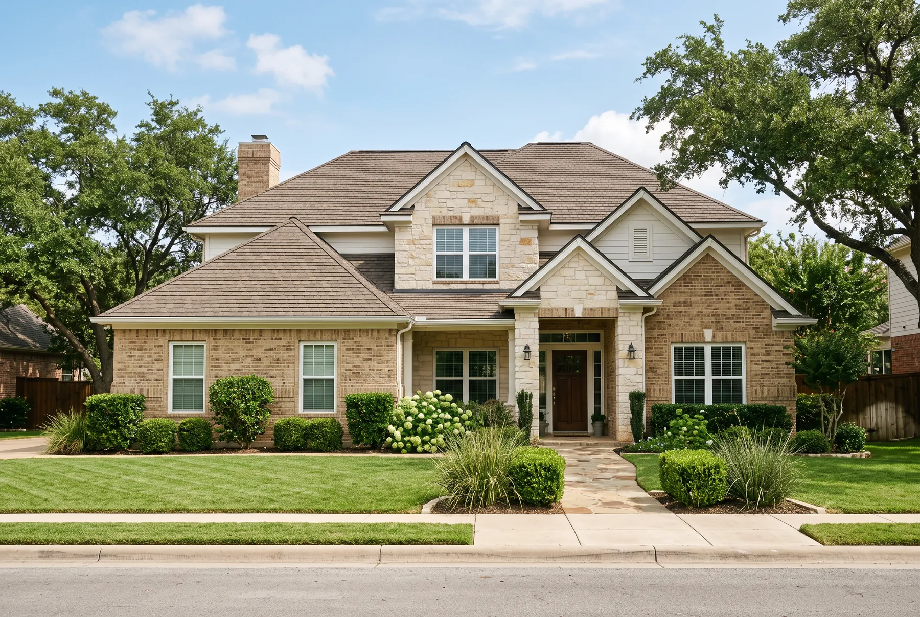 After: the home with a new roof