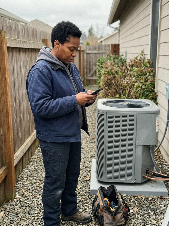 HVAC: New condenser in