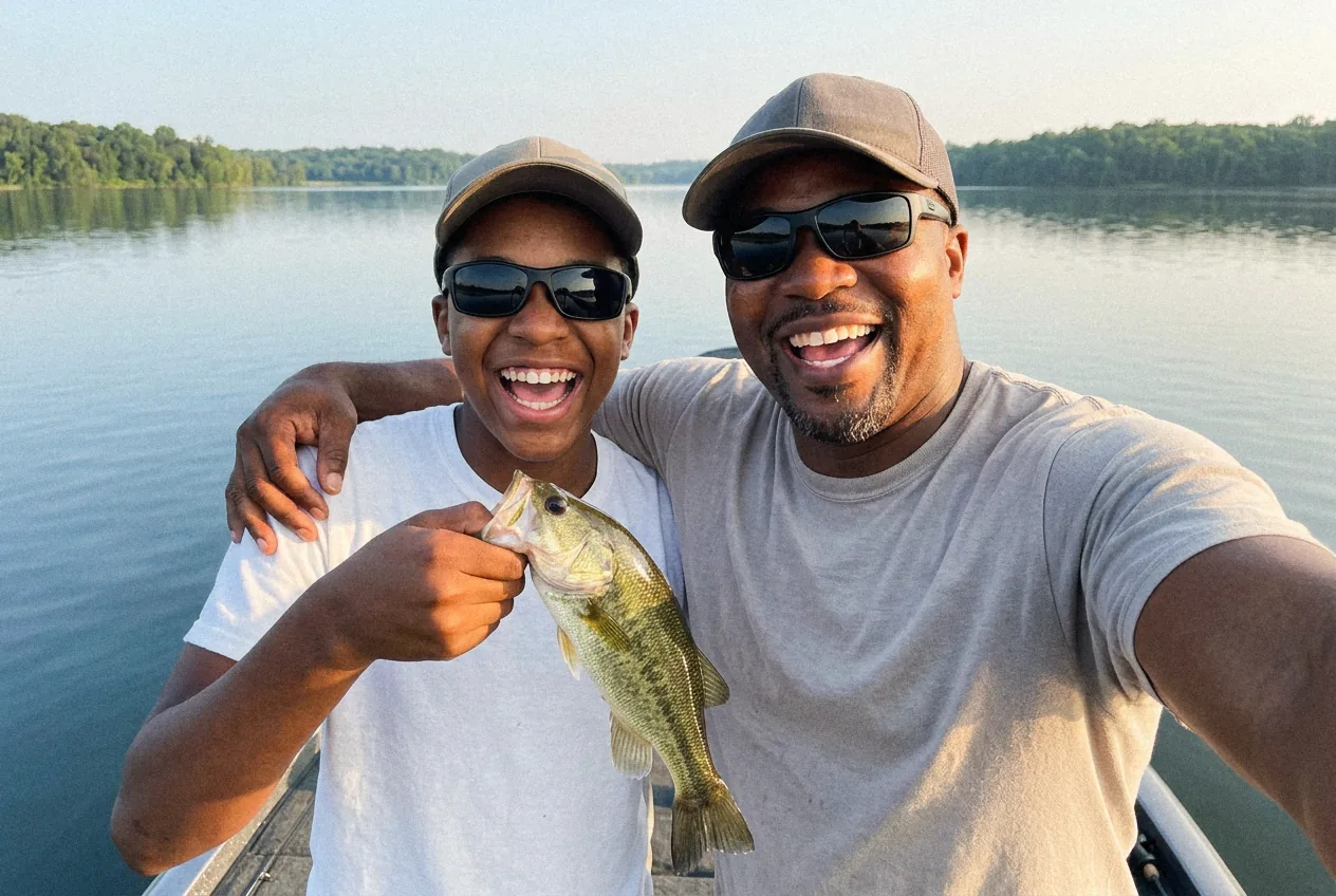 Sunday fishing at Lake Allatoona with DeShawn