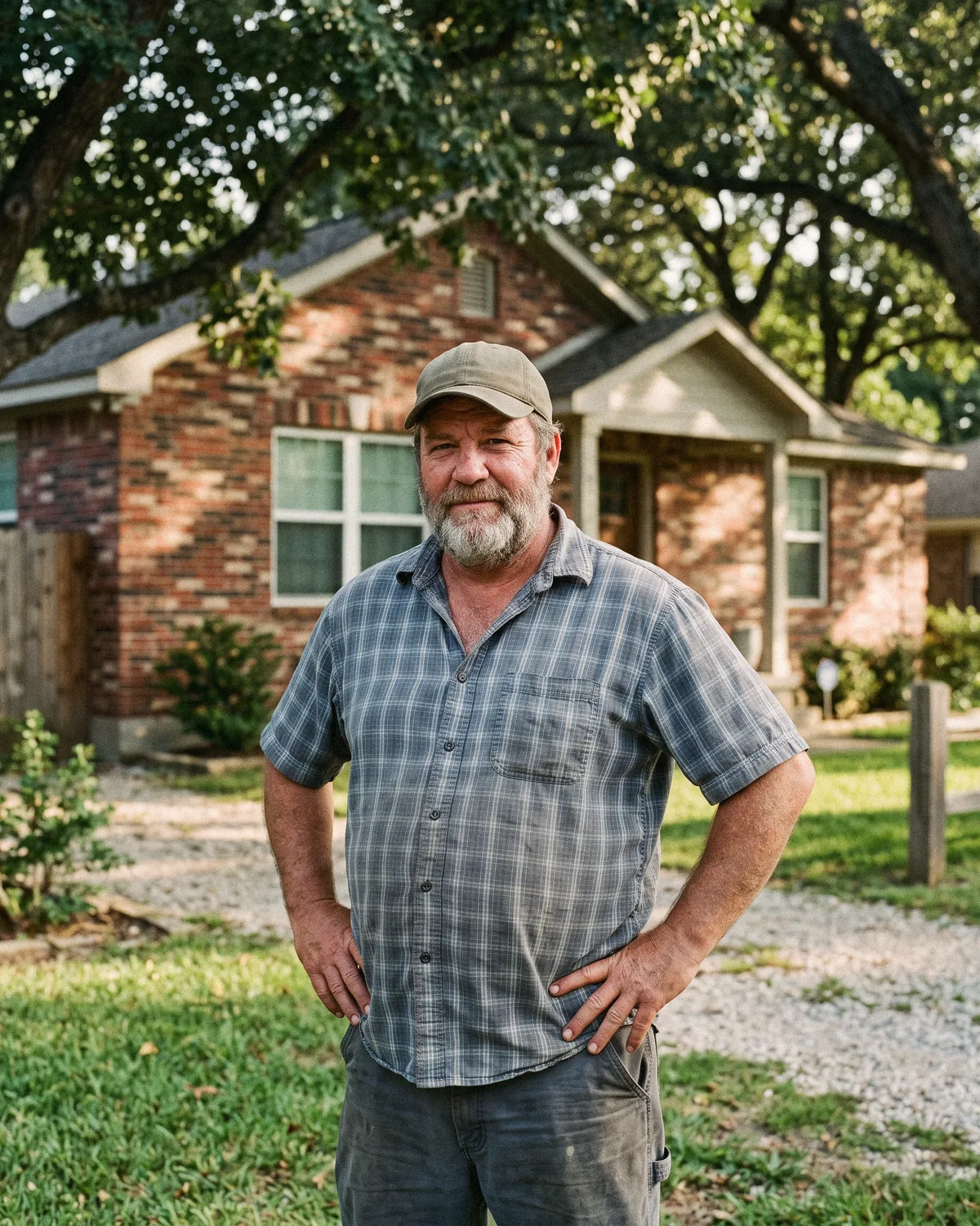 Curtis at the Kingwood house Harvey flooded