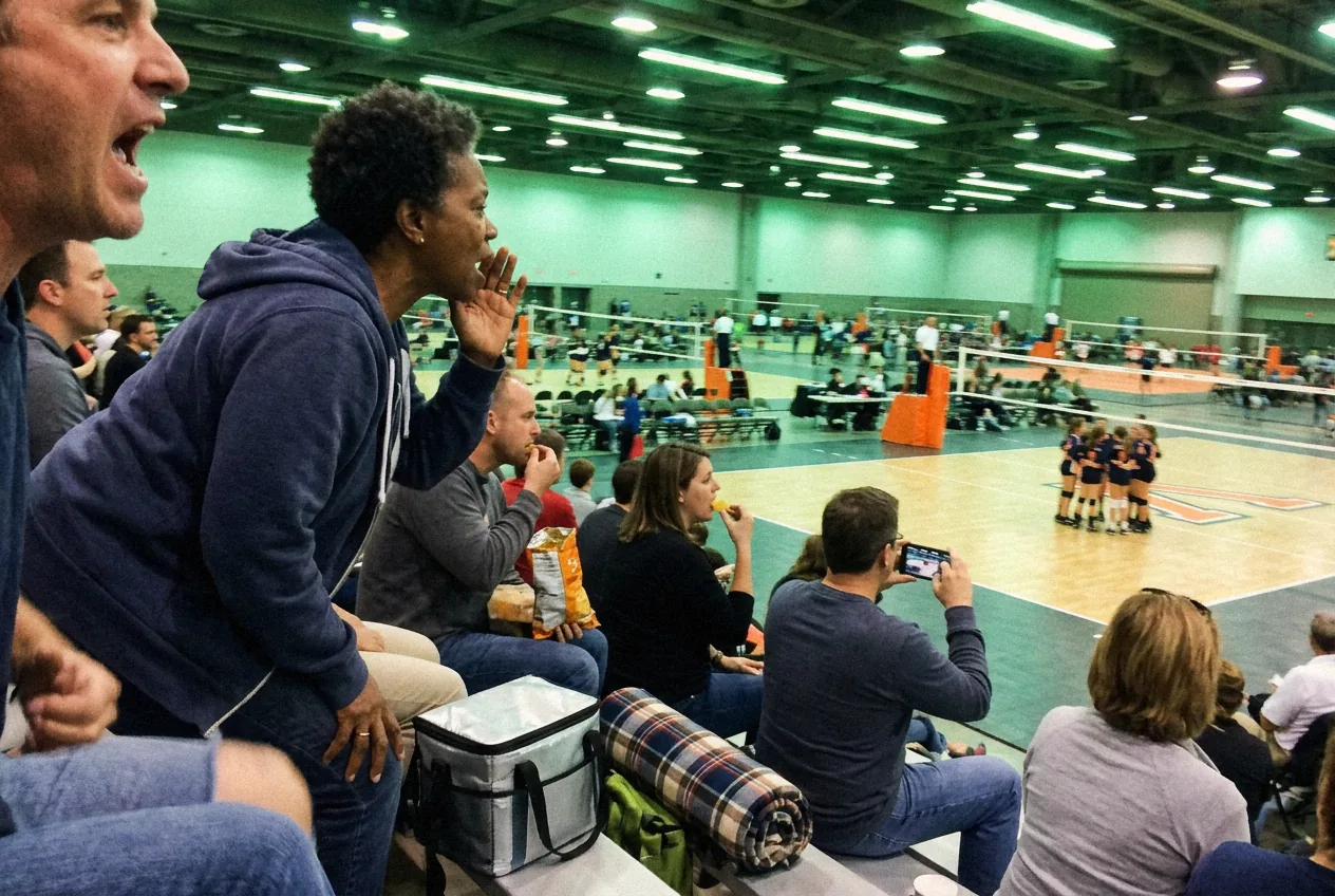 Watching Amara's club tournament in San Diego