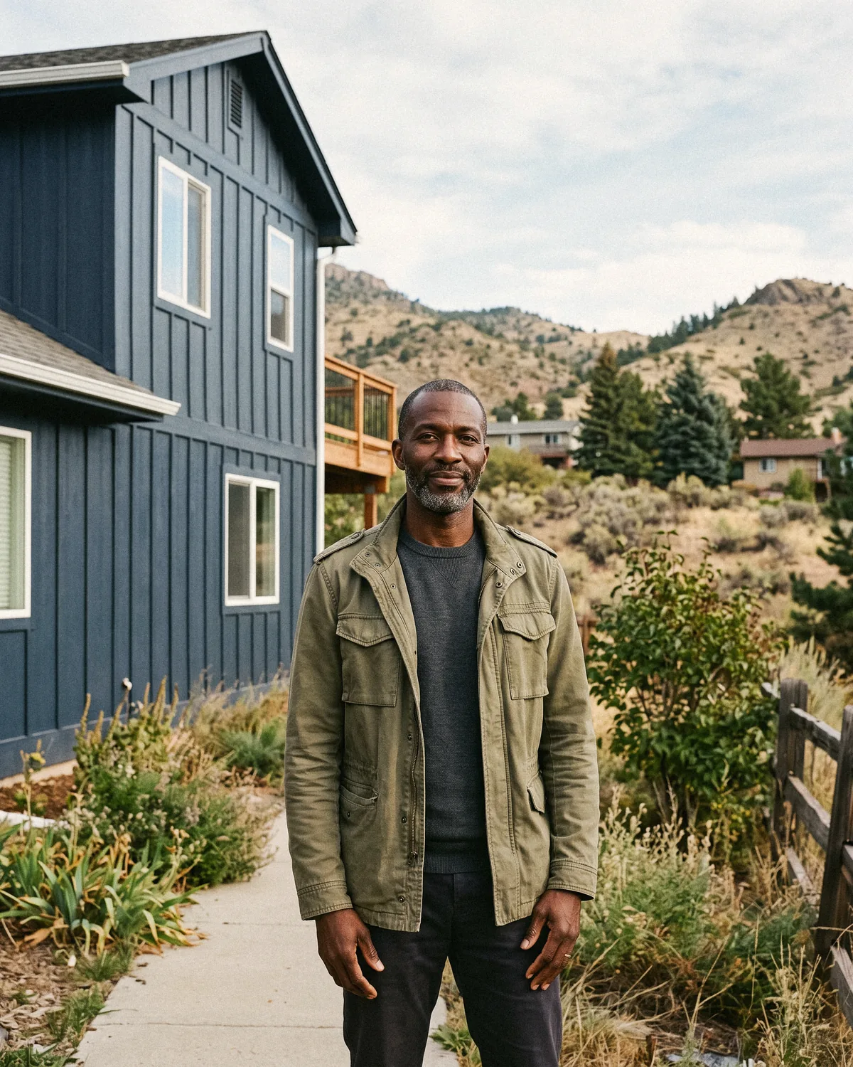 Grant at a finished second-story addition