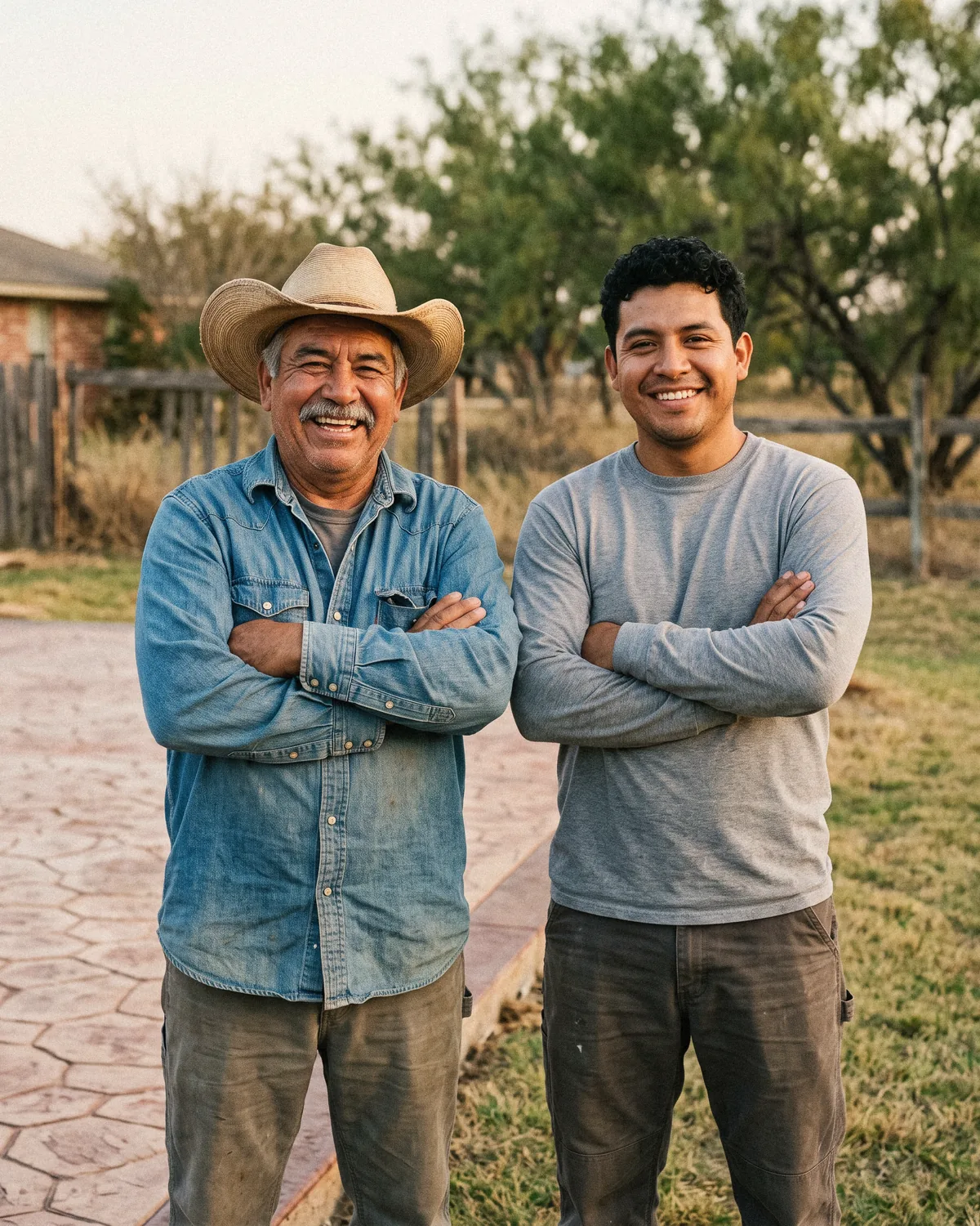 Hector and Mateo on a fresh pour