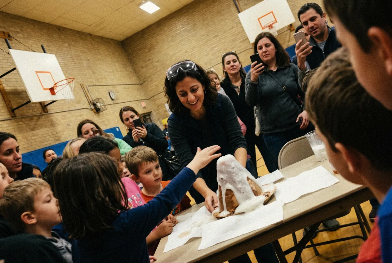 Summer science day at the kids' school