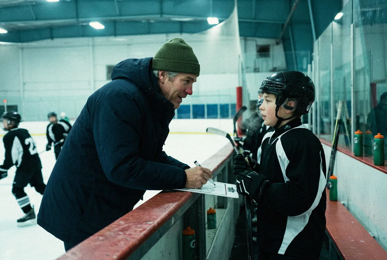 6 a.m. ice time, coaching Liam's team
