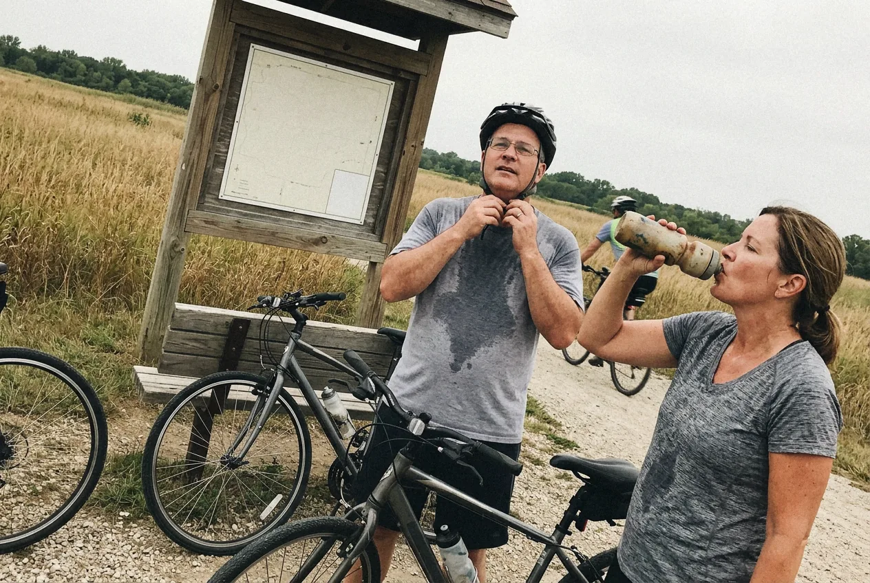Saturday bike ride on the Prairie Path