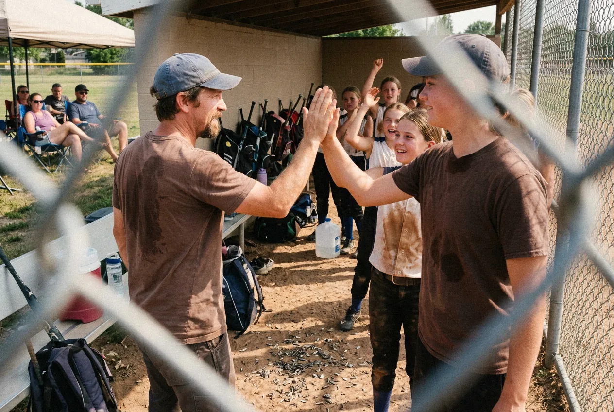 Coaching Addie's travel softball team